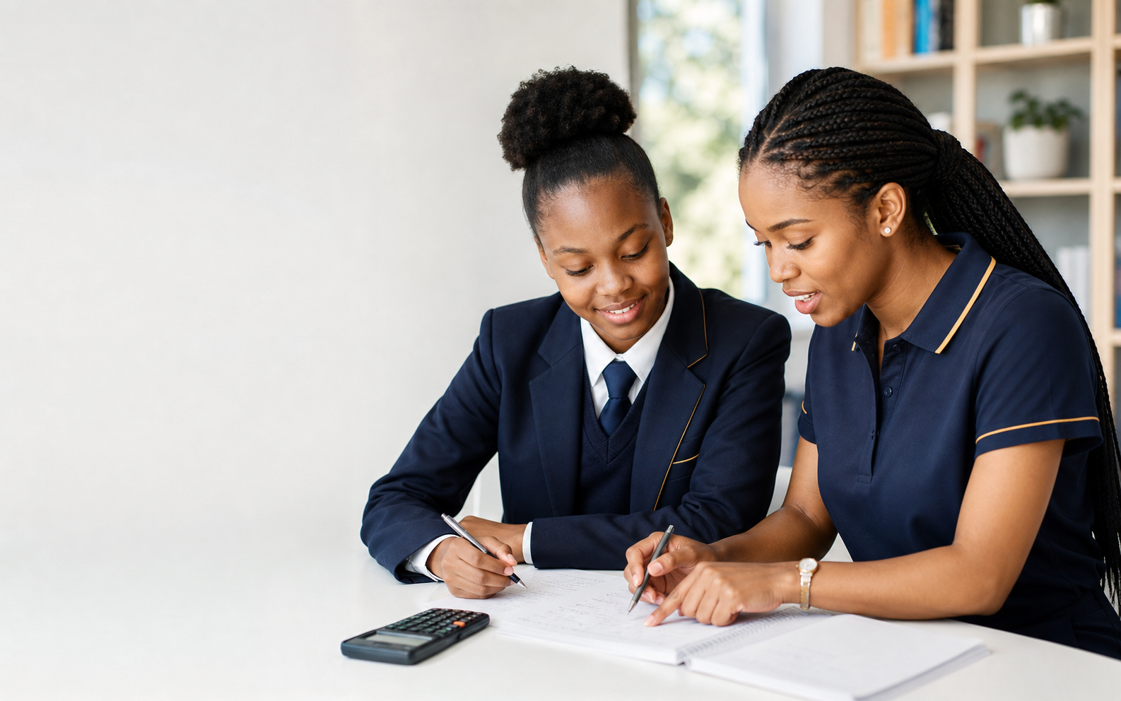 Study Connect tutor helping a South African learner with mathematics